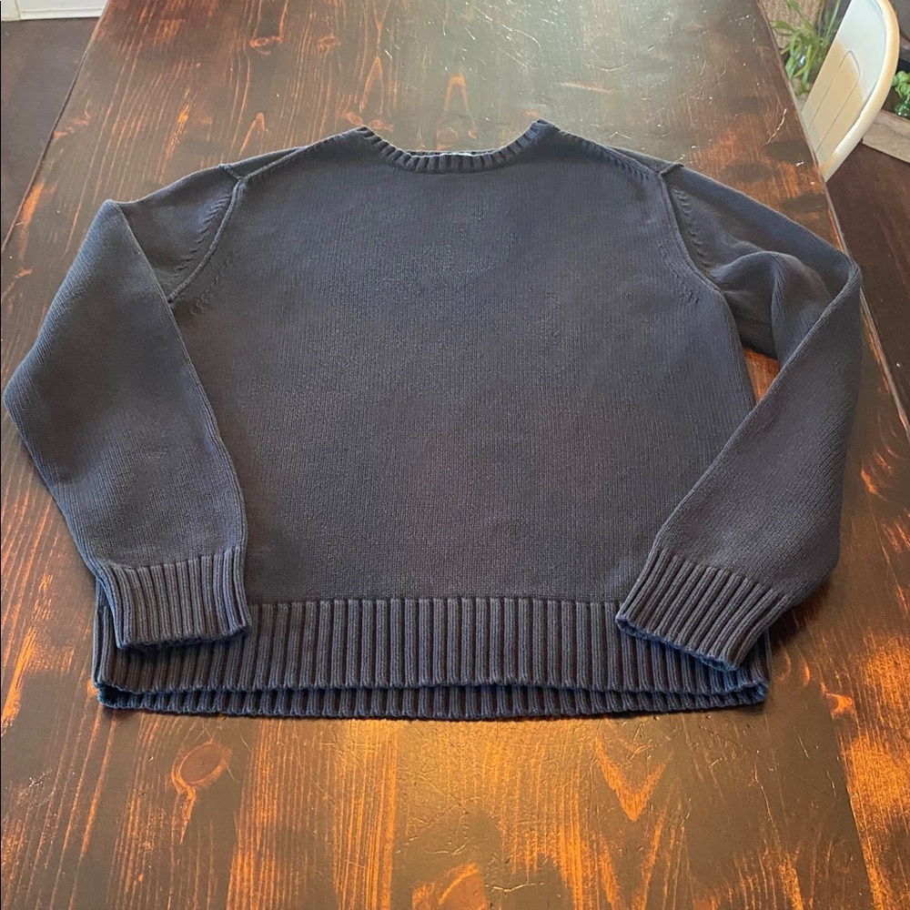 Vintage GAP Athletic Fit Crewneck Sweater XL Navy Blue Knit coastal preppy